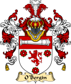 Irish Family Coat of Arms (v.25a) O'Bergin