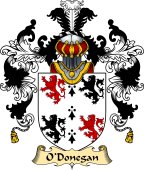 Irish Family Coat of Arms (v.25a) O'Donegan or Donagan