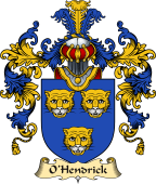 Irish Family Coat of Arms (v.25a) O'Hendrick or Henrick