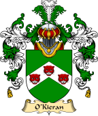 Irish Family Coat of Arms (v.25a) O'Kieran, Kearns, Kearon