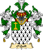 Irish Family Coat of Arms (v.25a) O'Quill