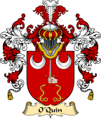 Irish Family Coat of Arms (v.25a) O'Quin