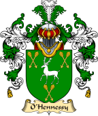 Irish Family Coat of Arms (v.25a) O'Hennessy
