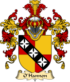 Irish Family Coat of Arms (v.25a) O'Hannon