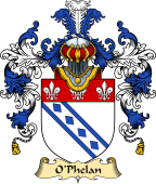 Irish Family Coat of Arms (v.25a) O'Phelan or Faolain