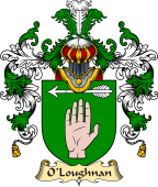Irish Family Coat of Arms (v.25a) O'Loughnan