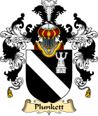 Irish Family Coat of Arms (v.25a) Plunkett