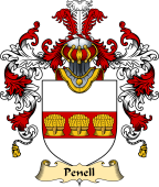 English Family Coat of Arms (v.25) Penell