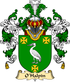 Irish Family Coat of Arms (v.25a) O'Halpin II