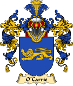 Irish Family Coat of Arms (v.25a) O'Carrie or Carry