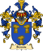 Irish Family Coat of Arms (v.25a) Bennis