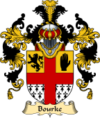 Irish Family Coat of Arms (v.25a) Bourke