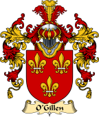 Irish Family Coat of Arms (v.25a) O'Gillen or Gillan
