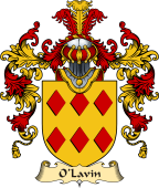 Irish Family Coat of Arms (v.25a) O'Lavin